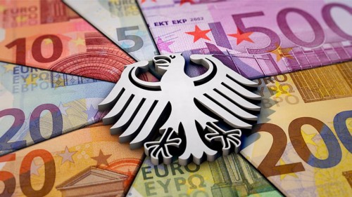 Symbolic image on the topic of the federal budget, finances, expenditure, etc. in Germany