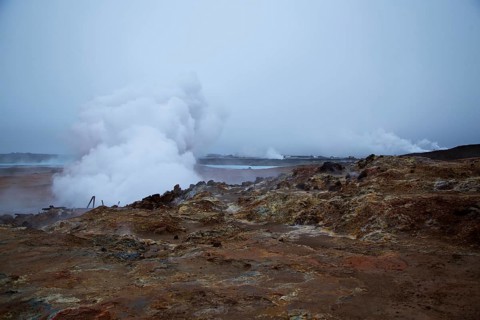 Steam spring in Reykjadalur, Iceland, Europe