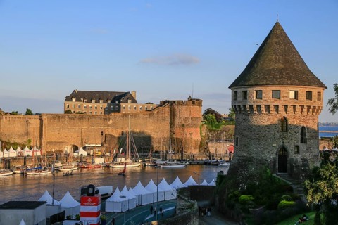 Chateau de Brest fortress, including the National Maritime Museum at the mouth of the River Penfeld