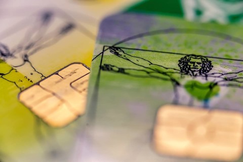 Electronic health card for health insurance policyholders, detail, Germany, Europe