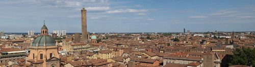 Aerial view of Bologna, Italy, Europe