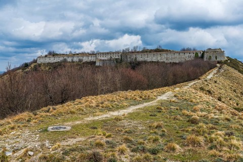 Forte Monte Ratti, one of the fortifications on the hills around Genoa, in Italy