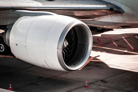 Engine, Turbine Airplane at Frankfurt Airport