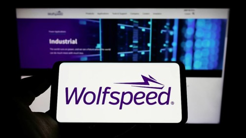 Stuttgart, Germany, 09-20-2022: Person holding smartphone with logo of US semiconductor company