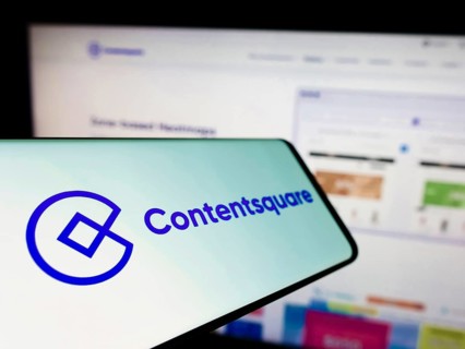 Stuttgart, Germany, 09-10-2022: Cellphone with logo of analytics platform company Contentsquare on