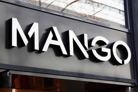 Hannover, Germany - March 2, 2020: Mango brand sign at local fashion store of spanish clothing