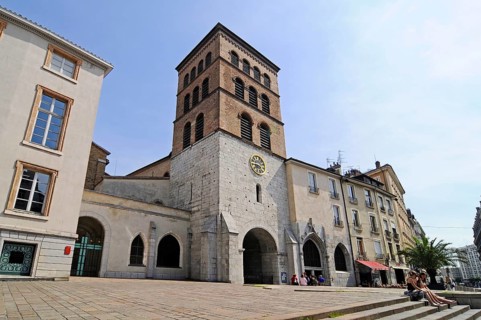 Notre Dame Cathedral, Cathedrale Notre-Dame de, Grenoble, Isere Department, Rhone-Alpes, France,