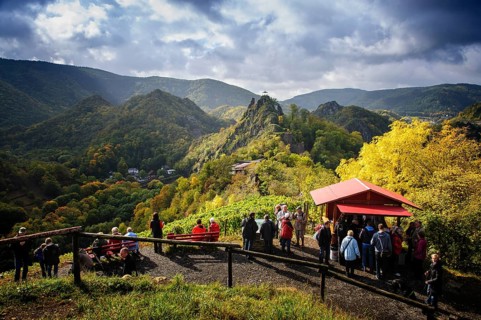 Wine bar on the red wine hiking trail via Altenahr
