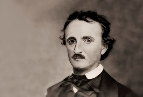 Portrait of Edgar Allan Poe, 1809 – 1849, American writer, digitally edited according to a