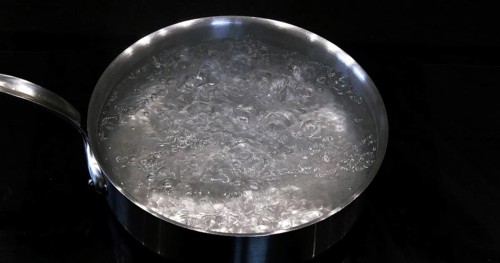 Hot Boiling Water in a saucepan