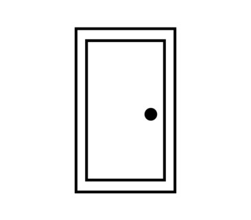 Dressing door icon illustrated in vector on white background