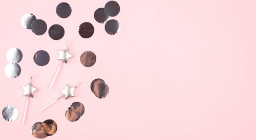 Top view birthday candles with copy space