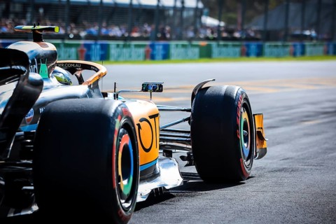 MELBOURNE, AUSTRALIA, APRIL 10: Lando Norris of McLaren F1 Team before the start of the 2022