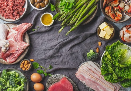 Food, Food, Vegetarian and animal protein, carb and fat sources. Low carbs and ketogenic diet.