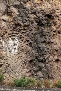 Geological outcrop, basalt flower, Mirador Degollada de la Cruz Grande, San Bartolomé de Tirajana,