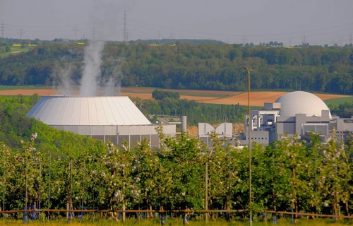 Nuclear power plant after shutdown of unit 1 in Neckarwestheim