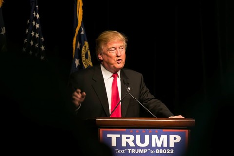 21 February 2016: Republican Presidential candidate Donald Trump speaks to several thousand