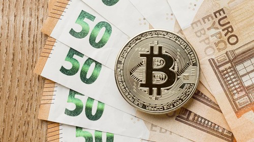 Bitcoin banknotes arrangement 2. Resolution and high quality beautiful photo