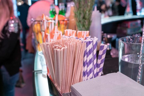 Frankfurt, Germany. 11th Feb 2019. Eco-friendly paper straws at Ambiente trade fair 2019