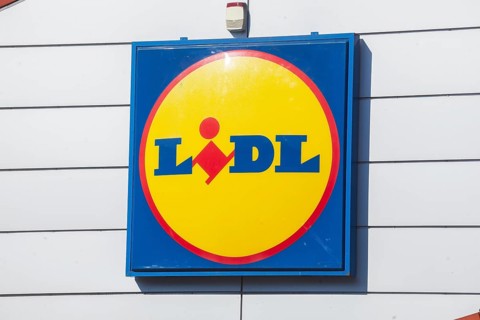 Logo on a supermarket, discounter Lidl, Germany, Europe
