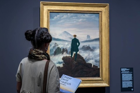 Anniversary exhibition on Caspar David Friedrich at the Albertinum. The painting The hiker above