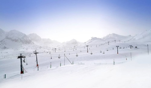 Pas de la Casa ski resort of Andorra in Grandvalira sector