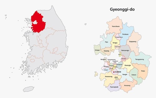 South korea gyeonggi province map