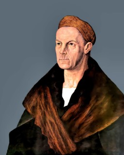 Portrait of Jakob Fugger, 1459, 1525, German businessman, digitally edited according to a painting