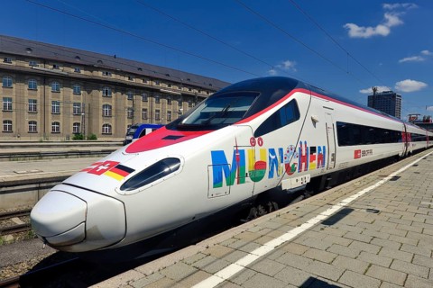 EuroCity train Munich Zurich, type ETR 610 of SBB, Munich main station, Munich, Bavaria, Germany,