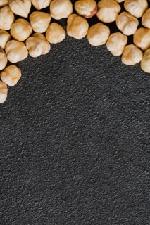 Close up hazelnut kernels