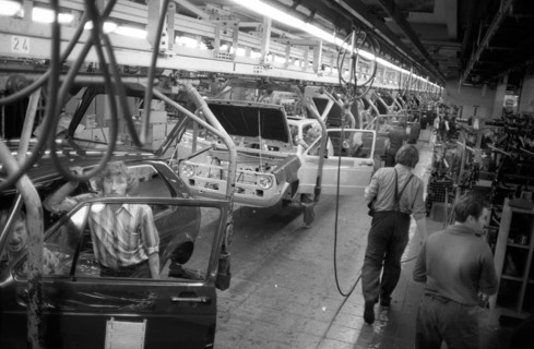 Production of the Golf at the VW plant on 10. 05. 1979 in Wolfsburg, Germany, Europe