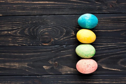 Ester eggs dark background