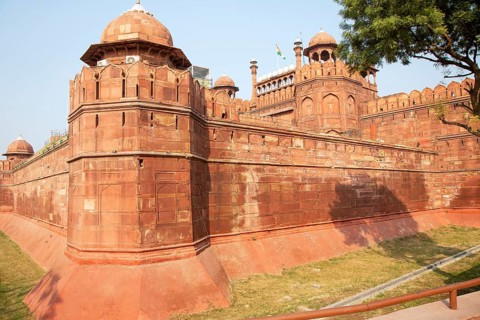 Red Fort, also called Lal Qal?ah, also spelled Lal Kila or Lal Qila, Mughal fort in Old Delhi,