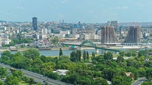 Belgrade capitol city of Serbia cityscape