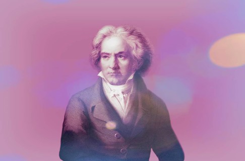 Ludwig van Beethoven, 1770 -1827, German composer, digitally altered