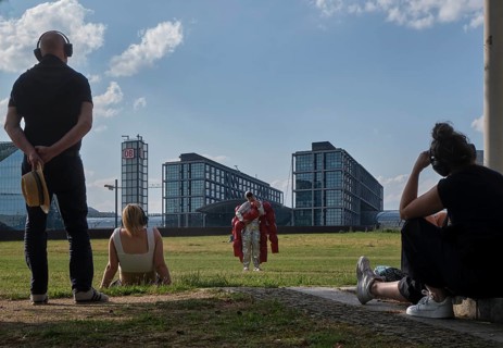 Germany, Berlin, 08.06.2024, Spreebogenpark, art action (acoustic action), Europe