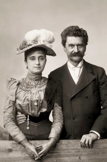 Johann and Adele Strauss at Bad Ischl, 1895, by Rudolf Krziwanek, digitally edited