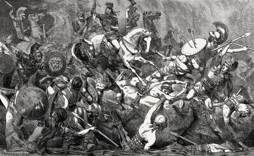 The Syracusan cavalry killing the Athenian soldiers, Syracuse, Sicily, 415 BC, Peloponnesian War