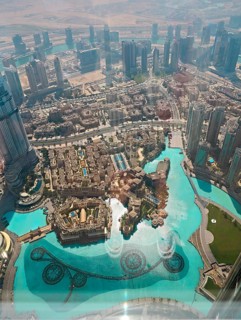 Dubai, UAE. Aerial view from the height of Burj Khalifa