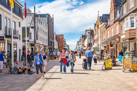Friedrichstraße pedestrian zone, Westerland, Sylt