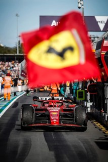 MELBOURNE, AUSTRALIA, MARCH 24: Charles LeClerc of Monaco and Scuderia Ferrari returns to the pits