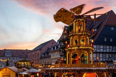 Christmas Market Quedlinburg Harz Evening Atmosphere