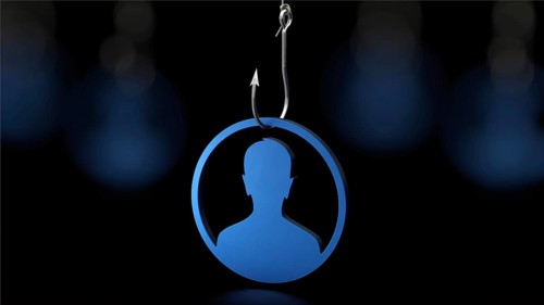Symbolic image on the subject of data theft, customer account hacking, phishing, etc