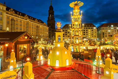 The Dresden Striezelmarkt is a Christmas market in Dresden. It has been held in Advent since 1434,