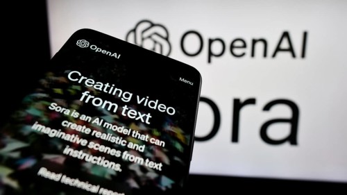 Stuttgart, Germany, 03-06-2024: Mobile phone with website of text-to-video model software Sora
