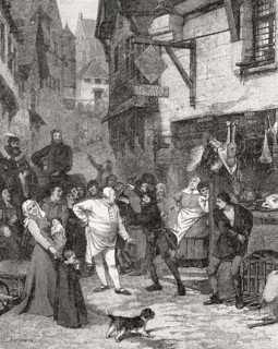 Scene at rue aux Ours, Paris, France, Middle Ages, Europe