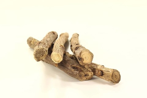 Dried liquorice flavoured liquorice against a light background