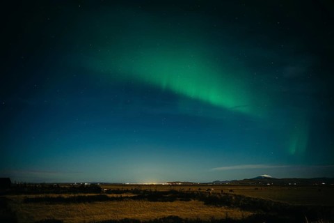 Aurora borealis during winter in Iceland