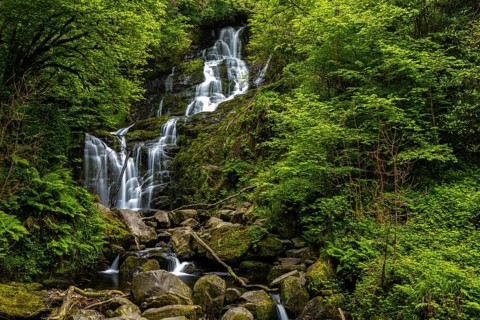 Torc Waterfall, Killarney National Park, County Kerry, Ireland, Europe
