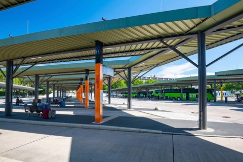 Central bus station ZOB, Messedamm, Westend, Charlottenburg, Berlin, Germany, Europe